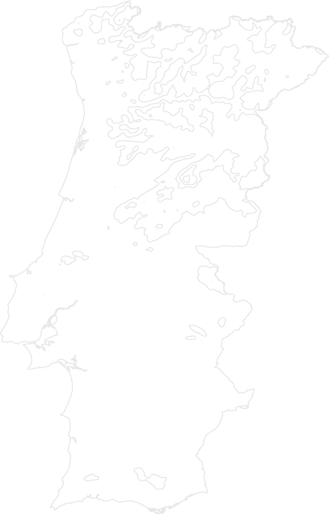 Portugal contour map