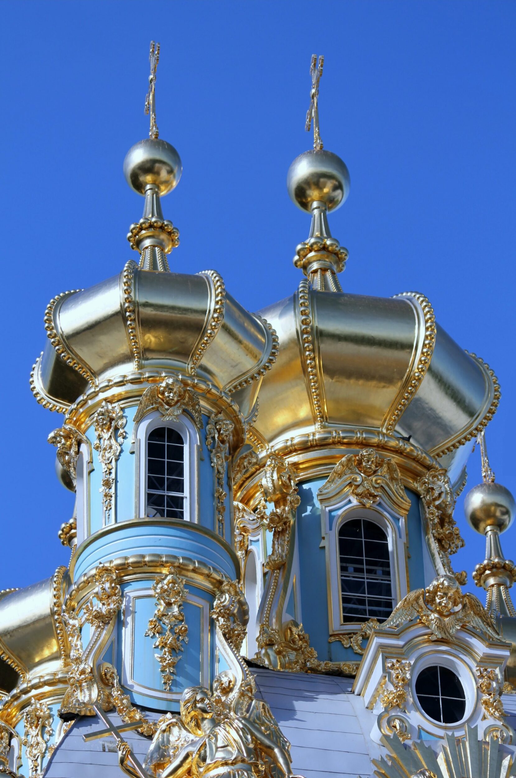 cupolas at Catherine's Palace, russia