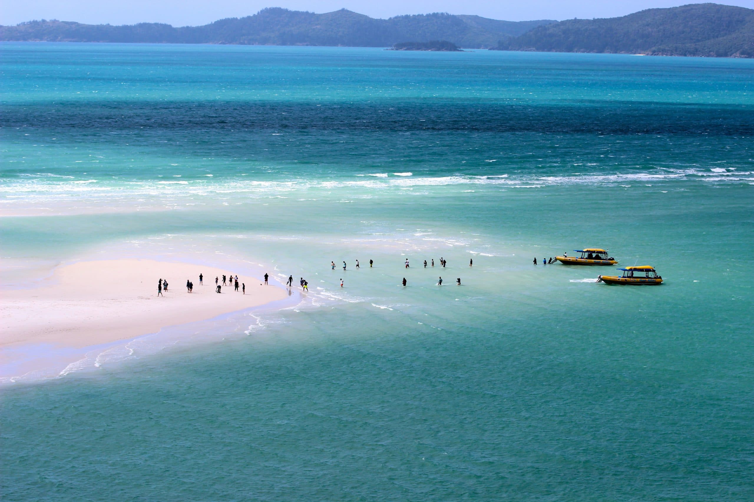 white pillowy beach in Whitsunday Island