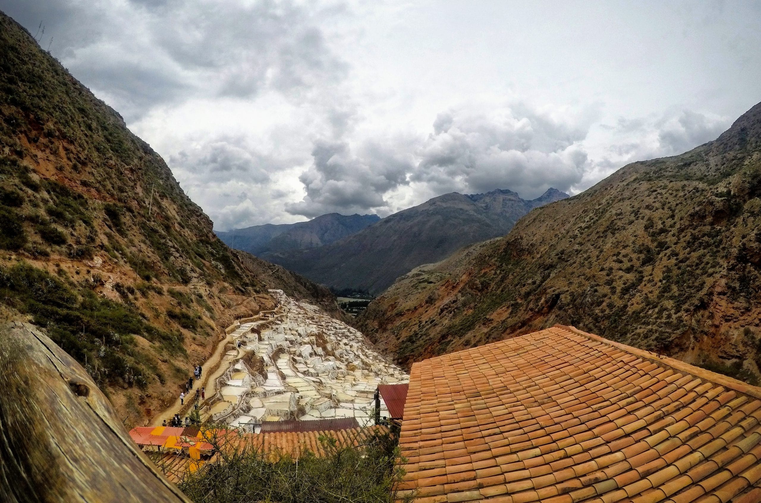 overview of Maras valley's salt pans