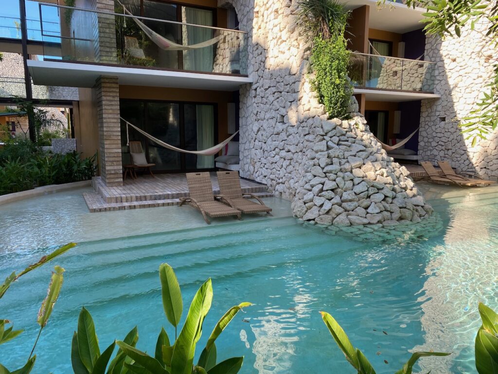 Swim up room at Hotel Xcaret Arte