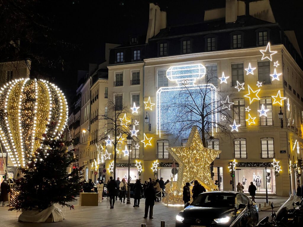 Paris, France during winter holidays