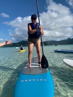 paddleboarding in Tahiti