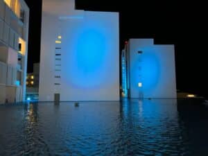 The contemporary Viceroy Los Cabos at night