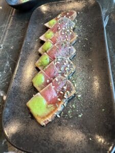 Sashimi tastes at Sakura restaurant on Explora Journeys