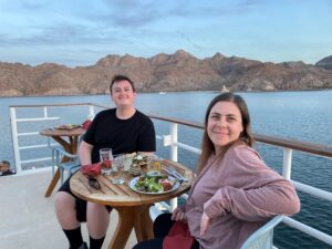 Christine Chalmers UnCruise to Baja California dinner