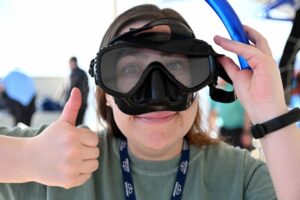 Christine Chalmers UnCruise to Baja California goggles